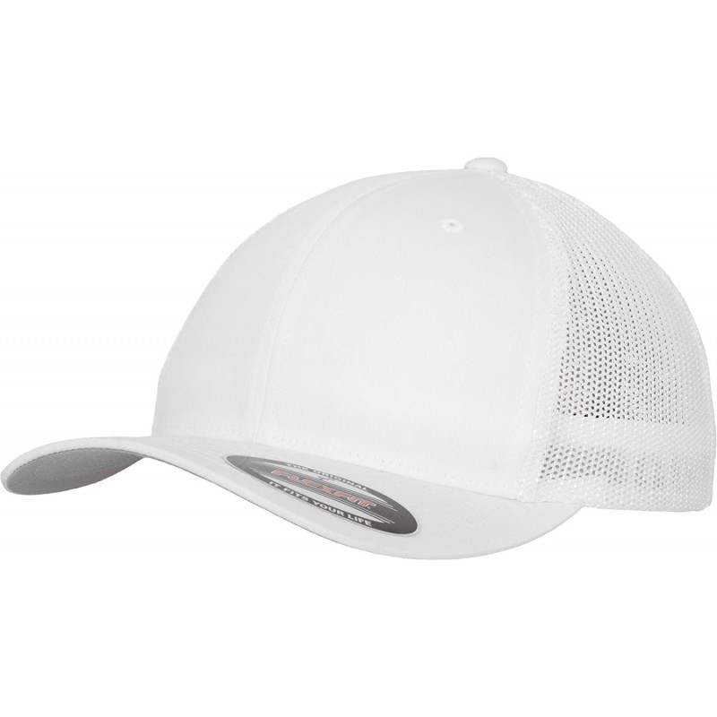 Baseball Caps Mesh Trucker Stretchable Sports Cap - White - CA11IMXQ5X5 $20.29