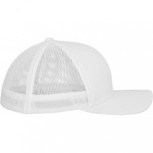 Baseball Caps Mesh Trucker Stretchable Sports Cap - White - CA11IMXQ5X5 $20.29