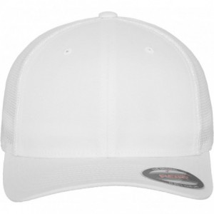 Baseball Caps Mesh Trucker Stretchable Sports Cap - White - CA11IMXQ5X5 $20.29