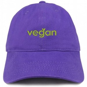 Baseball Caps Vegan Embroidered Low Profile Brushed Cotton Cap - Purple - C4188T8GZD7 $14.24