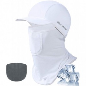 Balaclavas Sun UV Protection Summer Face Mask Breathable Cooling Fishing Neck Gaiter - White With Filter - CV1992RUDRW $15.28