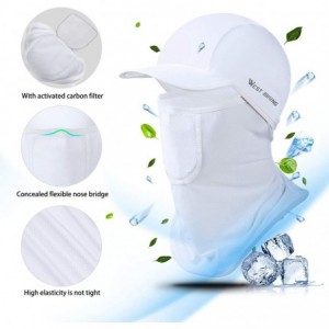 Balaclavas Sun UV Protection Summer Face Mask Breathable Cooling Fishing Neck Gaiter - White With Filter - CV1992RUDRW $15.28