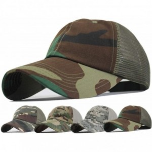 Baseball Caps Men Women Washed Distressed Twill Cotton Baseball Cap Vintage Adjustable Dad Hat - Camo-4 - CE18Y7M0KNI $8.06