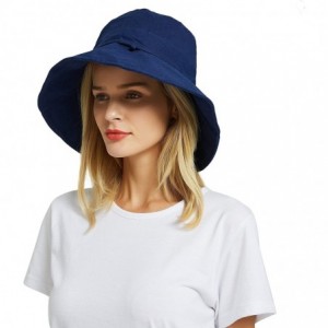 Sun Hats Bucket Hats for Women- Wide Brim UV Protection Sun Hat Packable Outdoor Beach Caps with Chin Strap - C918MIHWEK0 $16.73