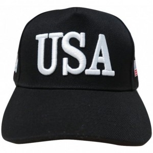 Baseball Caps Make America Great Again Donald Trump MAGA Baseball Cap Hat - Black Usa Flag 45 - CX17YKCM3AR $11.39