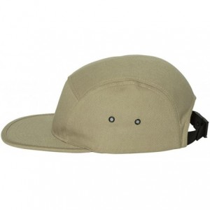 Baseball Caps Jockey Flat Bill Cap - Khaki - CJ11MLEKPMN $15.47