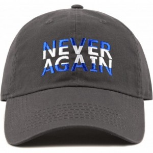 Baseball Caps Never Again & Enough School Walk Out & Gun Control Embroidered Cotton Baseball Cap Hat - Never Again-charcoal -...