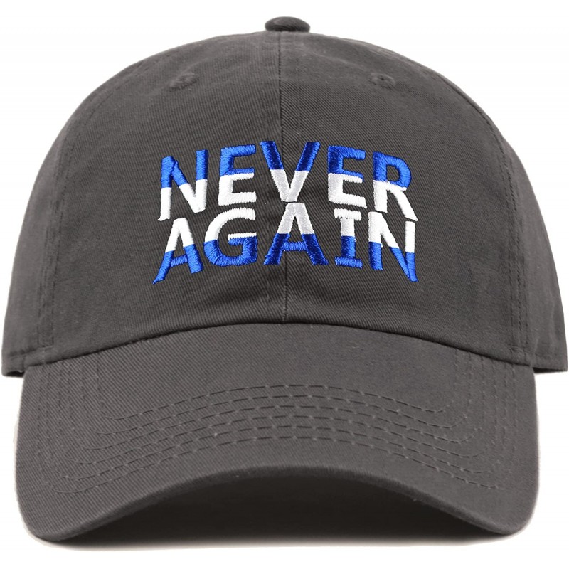 Baseball Caps Never Again & Enough School Walk Out & Gun Control Embroidered Cotton Baseball Cap Hat - Never Again-charcoal -...