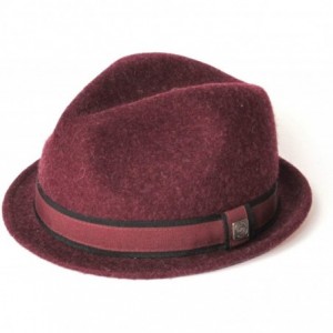 Fedoras Mens Wool Felt Skimpy Brim Hat - Malbec - CK11MNEWUHJ $40.08