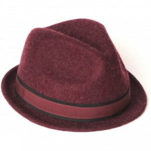 Fedoras Mens Wool Felt Skimpy Brim Hat - Malbec - CK11MNEWUHJ $40.08