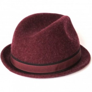 Fedoras Mens Wool Felt Skimpy Brim Hat - Malbec - CK11MNEWUHJ $40.08