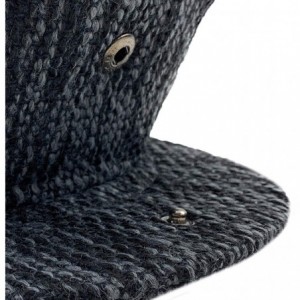 Newsboy Caps Classic Men's Flat Hat Wool Newsboy Herringbone Tweed Driving Cap - Black Gray-nh - CW19447UC60 $13.70