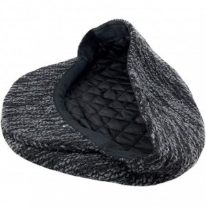 Newsboy Caps Classic Men's Flat Hat Wool Newsboy Herringbone Tweed Driving Cap - Black Gray-nh - CW19447UC60 $13.70