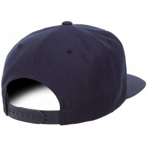 Baseball Caps Classic Wool Snapback with Green Undervisor Yupoong 6089 M/T - Navy - CS12LC2KEOD $8.62