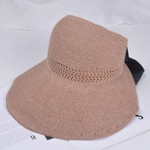 Sun Hats Floppy Foldable Ladies Women Solid Beach Sun Summer Hat Wide Brim - Khaki - CN18RDN0XT2 $9.87