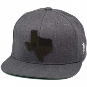 Baseball Caps Texas 'Midnight 28' Black Leather Patch Snapback Hat - Navy - C518IGQA7CH $28.51