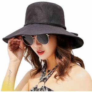 Sun Hats Foldable Shapeable Protection Adjustable - Black - CD18CYD5N0E $30.80