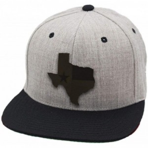Baseball Caps Texas 'Midnight 28' Black Leather Patch Snapback Hat - Navy - C518IGQA7CH $28.51