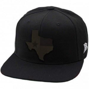 Baseball Caps Texas 'Midnight 28' Black Leather Patch Snapback Hat - Navy - C518IGQA7CH $28.51