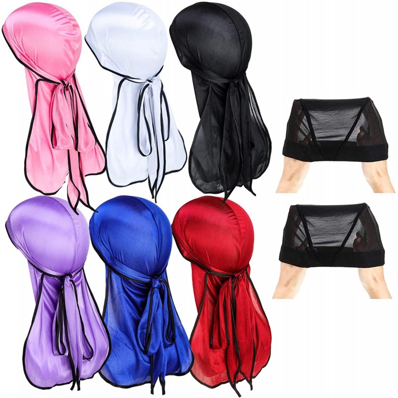 Skullies & Beanies Pieces Silky Durag Variety Headscarf - CD18Y0LYM7G $20.51