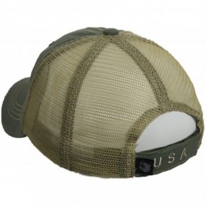 Baseball Caps US Flag Baseball Cap USA Mesh Trucker Fashion Hipster Golf Hiking Camping Hat - Olive - C818U3NKQ4G $13.30