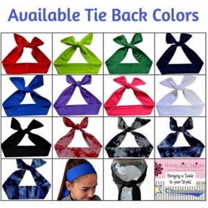 Headbands Volleyball TIE Back Moisture Wicking Headband Personalized with The Embroidered Name of Your Choice - C418T2QZ36K $...