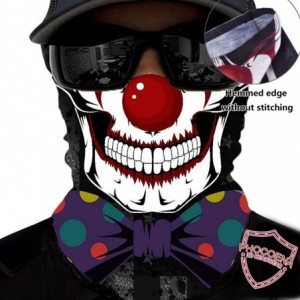 Balaclavas Tubular Bandana Face Mask Neck Gaiter - White Clown Face - CZ18ZKH4RW4 $24.59