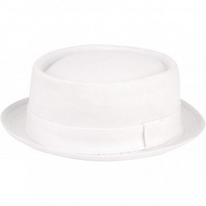 Fedoras Men's Everyday Cotton All Season Porkpie Boater Derby Fedora Sun Hat - F2091white - C819994WN7C $24.74