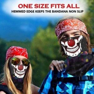 Balaclavas Tubular Bandana Face Mask Neck Gaiter - White Clown Face - CZ18ZKH4RW4 $13.77