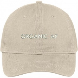 Baseball Caps Organic AF Embroidered Cap Premium Cotton Dad Hat - Stone - CC1838XA8W4 $33.30