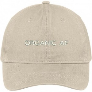 Baseball Caps Organic AF Embroidered Cap Premium Cotton Dad Hat - Stone - CC1838XA8W4 $17.55