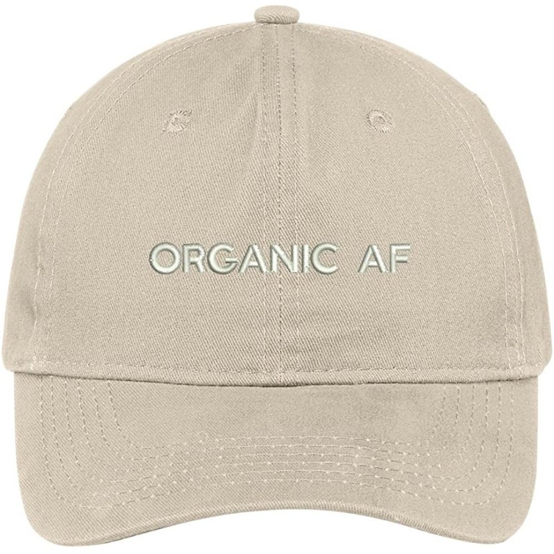 Baseball Caps Organic AF Embroidered Cap Premium Cotton Dad Hat - Stone - CC1838XA8W4 $17.55