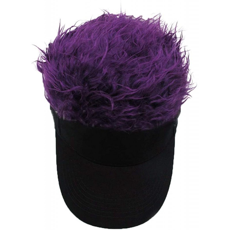 Visors Flair Hair Sun Visor Cap with Fake Hair Wig Baseball Cap Hat - Color13 - C618IG3T4K2 $14.10