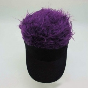 Visors Flair Hair Sun Visor Cap with Fake Hair Wig Baseball Cap Hat - Color13 - C618IG3T4K2 $14.10