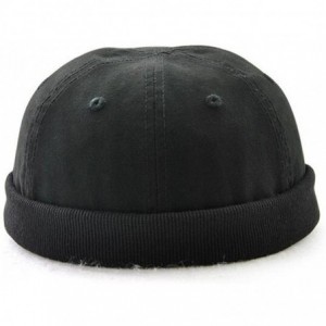 Baseball Caps Cotton Kufi Hats Skull Prayer Cap Solid for Men Teen Boys - Black - CC18980L34O $31.92