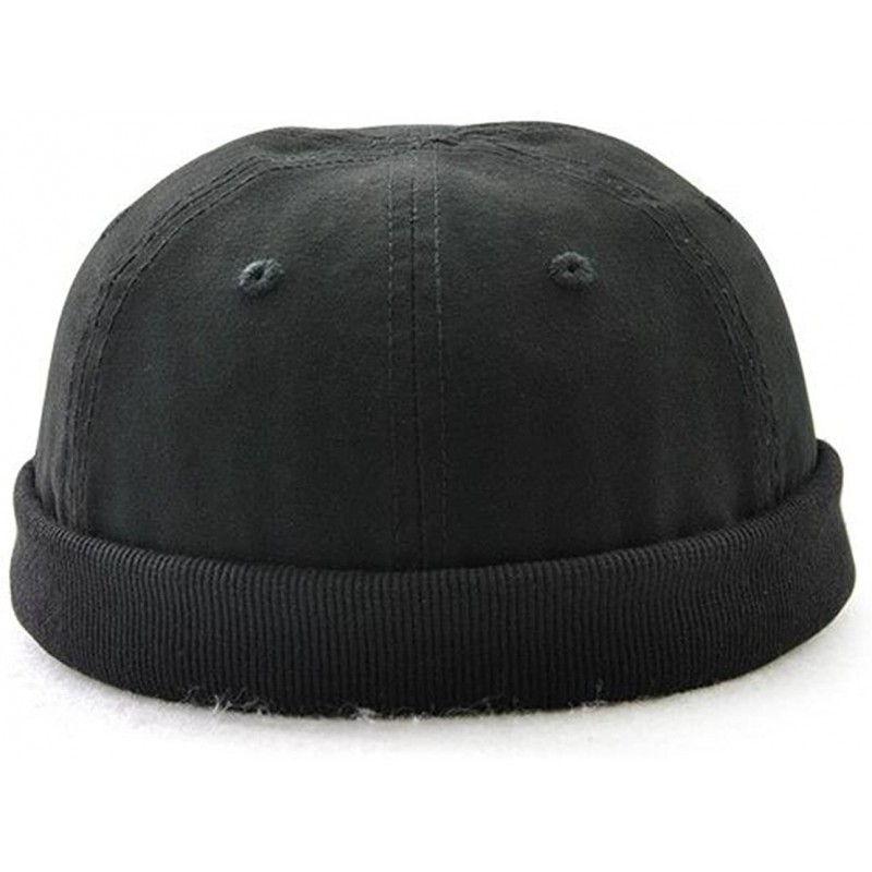 Baseball Caps Cotton Kufi Hats Skull Prayer Cap Solid for Men Teen Boys - Black - CC18980L34O $13.14