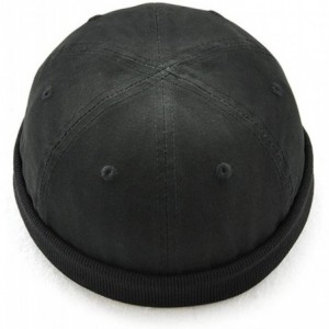 Baseball Caps Cotton Kufi Hats Skull Prayer Cap Solid for Men Teen Boys - Black - CC18980L34O $13.14