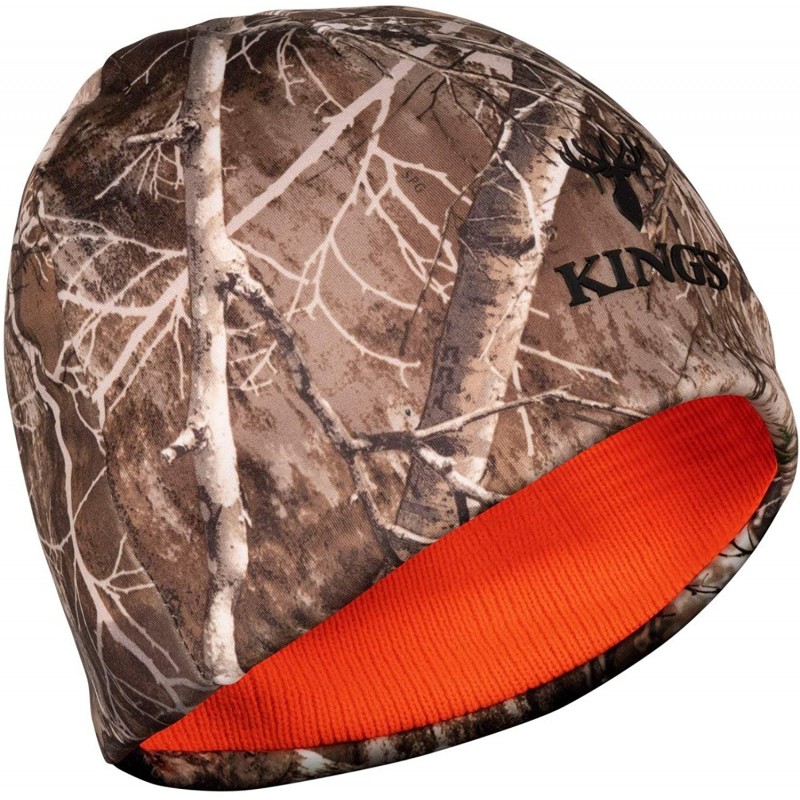 Skullies & Beanies Reversible Poly Beanie - Desert Shadow/Blaze - Realtree Edge/Blaze Orange - CU18OWSNNW4 $17.53