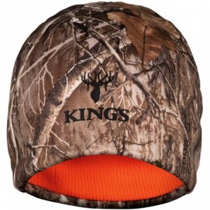 Skullies & Beanies Reversible Poly Beanie - Desert Shadow/Blaze - Realtree Edge/Blaze Orange - CU18OWSNNW4 $17.53