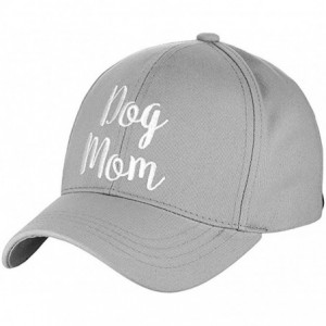 Baseball Caps Dog Mom Womens Embroidered Adjustable Cotton Baseball Cap - Grey - C818CMOQ59H $29.19