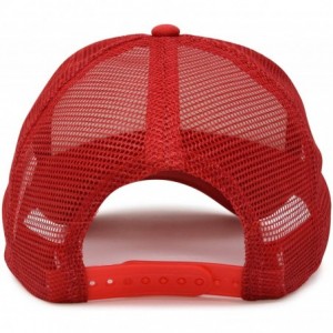 Baseball Caps Youth Mesh Trucker Cap - Adjustable Hat (S- M Sizes) - Red - CA119N21SNB $11.38