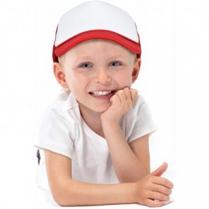 Baseball Caps Youth Mesh Trucker Cap - Adjustable Hat (S- M Sizes) - Red - CA119N21SNB $11.38