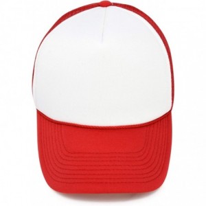 Baseball Caps Youth Mesh Trucker Cap - Adjustable Hat (S- M Sizes) - Red - CA119N21SNB $11.38