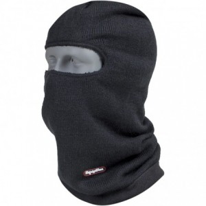 Balaclavas Fleece Lined Double Layer Long Neck Open Hole Balaclava Full Face Cover Ski Mask (Black- One Size Fits All) - CV11...