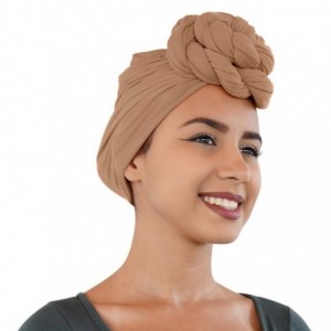 Headbands Colors Stretch African Headwrap - 21. Desert Brown - CC18U3U98CM $18.18