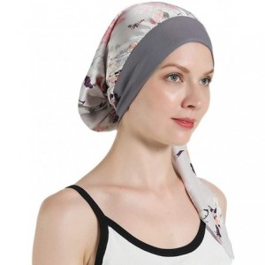 Skullies & Beanies Scarves Pre Tied Headwear Bandana Headwraps - Grey - C818RGWSGTK $7.95