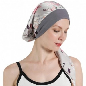 Skullies & Beanies Scarves Pre Tied Headwear Bandana Headwraps - Grey - C818RGWSGTK $7.95