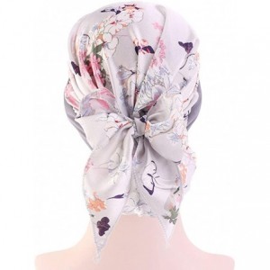 Skullies & Beanies Scarves Pre Tied Headwear Bandana Headwraps - Grey - C818RGWSGTK $7.95