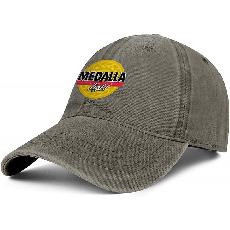 Baseball Caps Medalla Light Women Men Denim Ball Cap Adjustable Snapback Sun Hat - Medalla Light-7 - CA18WH6XIMY $13.45