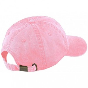 Baseball Caps Trust in Jesus Embroidered Cotton Washed Baseball Cap - Pink - CM12KMEPI25 $18.92